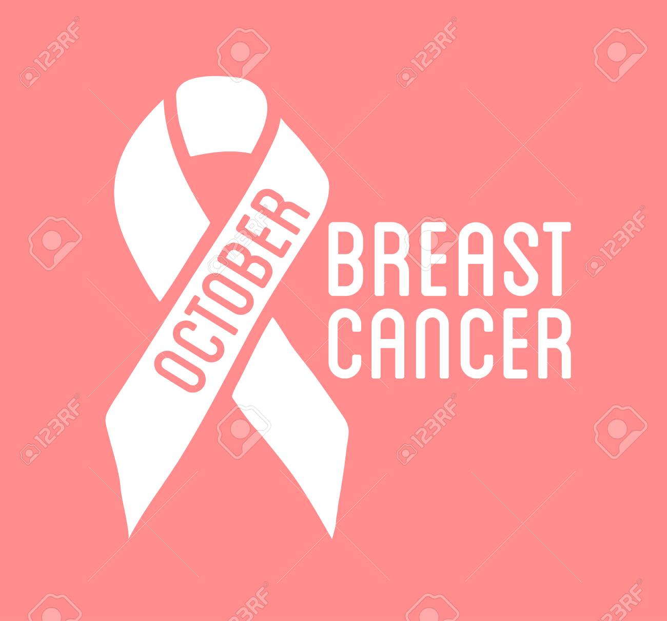 international day of breast cancer awareness vector badge flyer