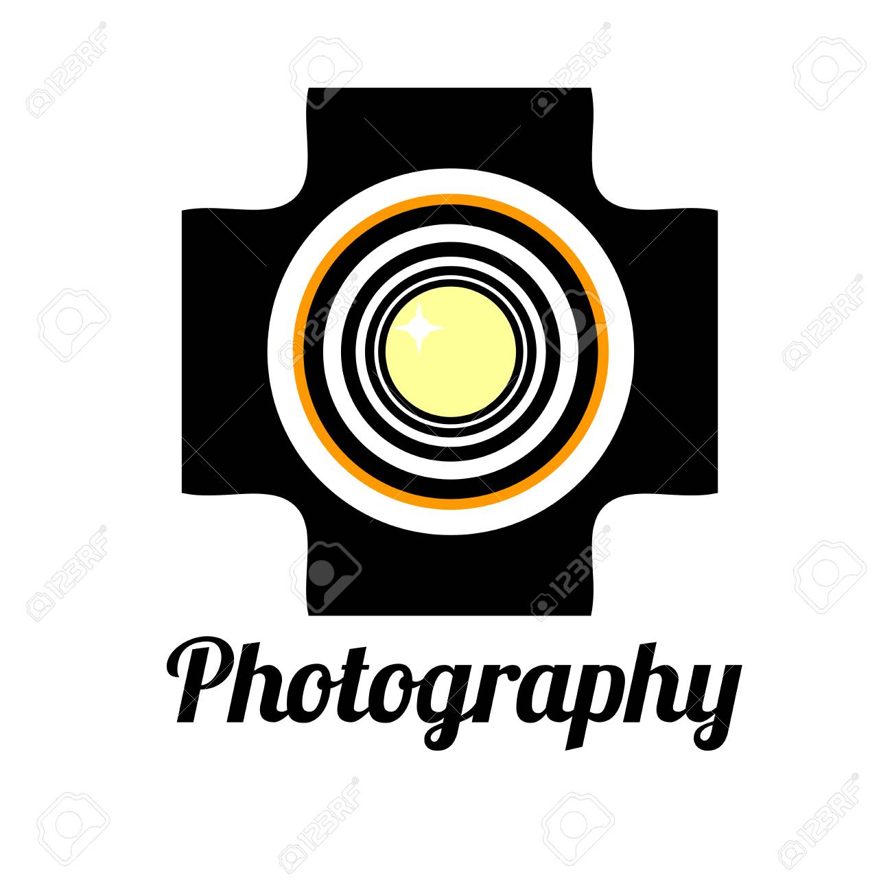 photo studio or professional photographer logo template royalty free