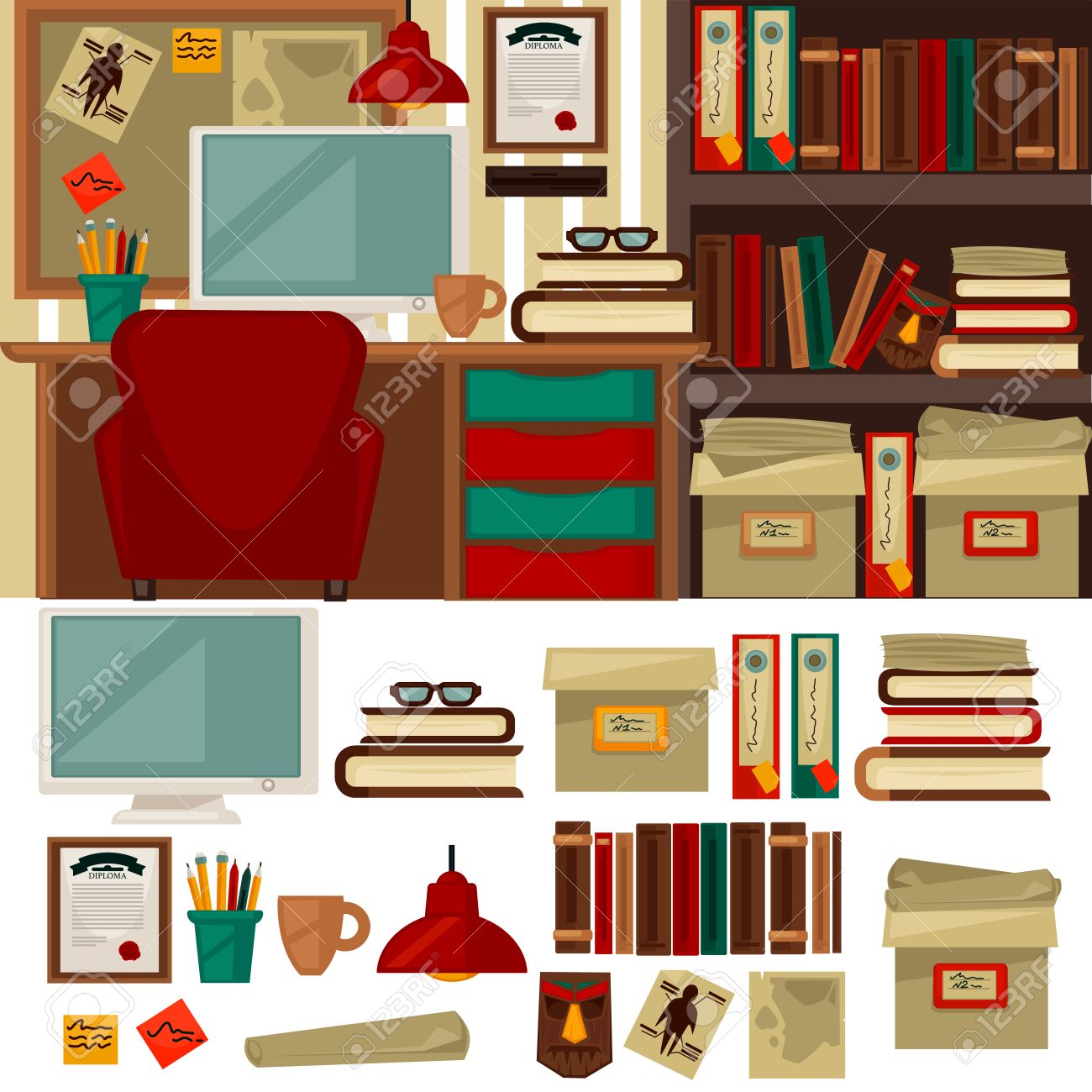 home office library furniture wooden home office furniture library interiors and objects flat icons set chair office furniture library interiors and objects home office library furniture wooden home office furniture library interiors and objects flat icons set chair office furniture library interiors and objects
