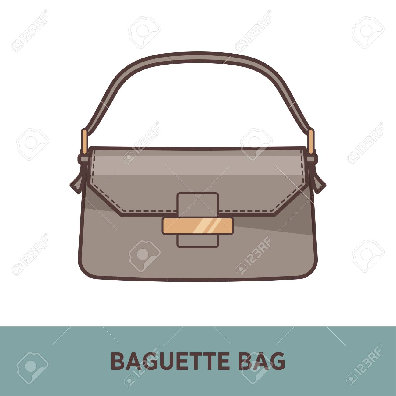 白で隔離ベクトル ファッション バッグのイラスト素材 ベクタ Image 71243252