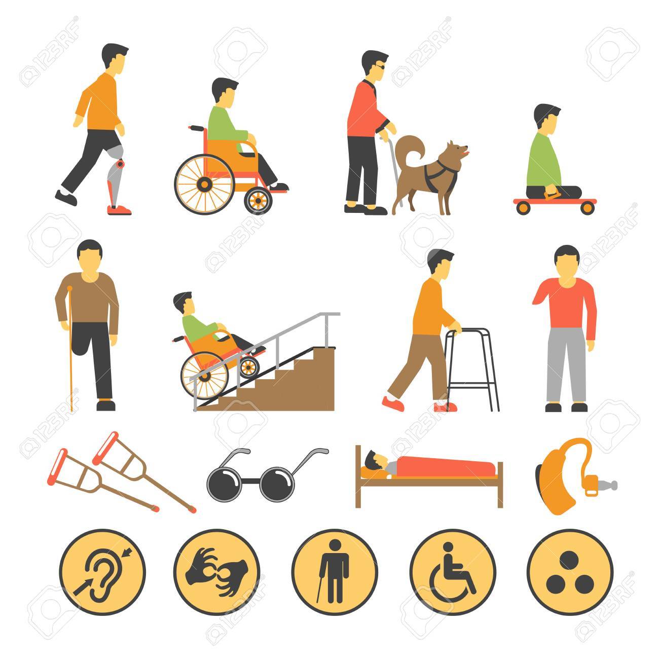 Disabled People And Necessary Equipments With Signs Poster Royalty Free Cliparts Vectors And Stock Illustration Image Disabled People And Necessary Equipments With Signs Poster Royalty Free Cliparts Vectors And Stock Illustration Image