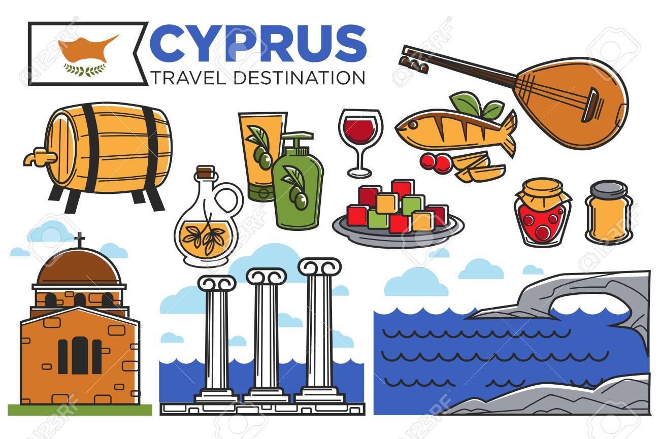 Nicosia Cypriot Republic Travel Country Silhouettes Cyprus Unisex Apron