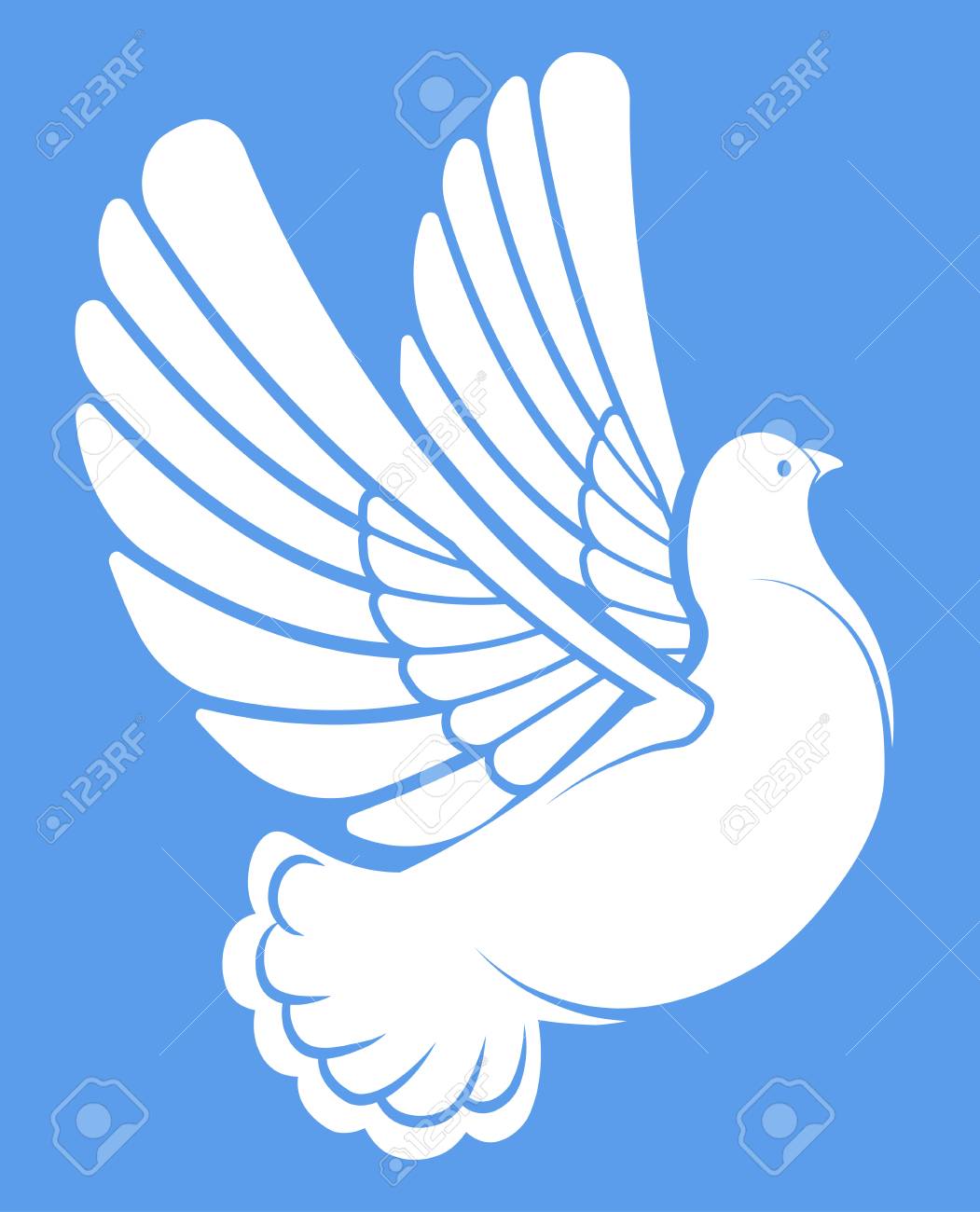 シンプルな白いハトのベクトル イラスト鳩鳥 のイラスト素材 ベクタ Image 1032