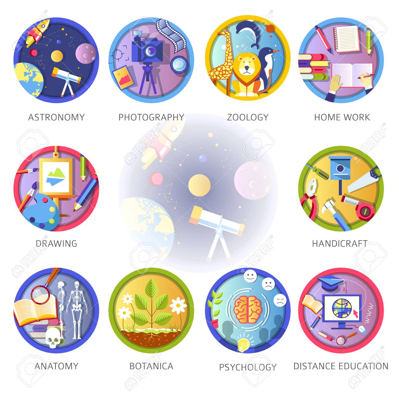 Learning and science disciplines for school or university study. - 91437992 Learning and science disciplines for school or university study. - 91437992