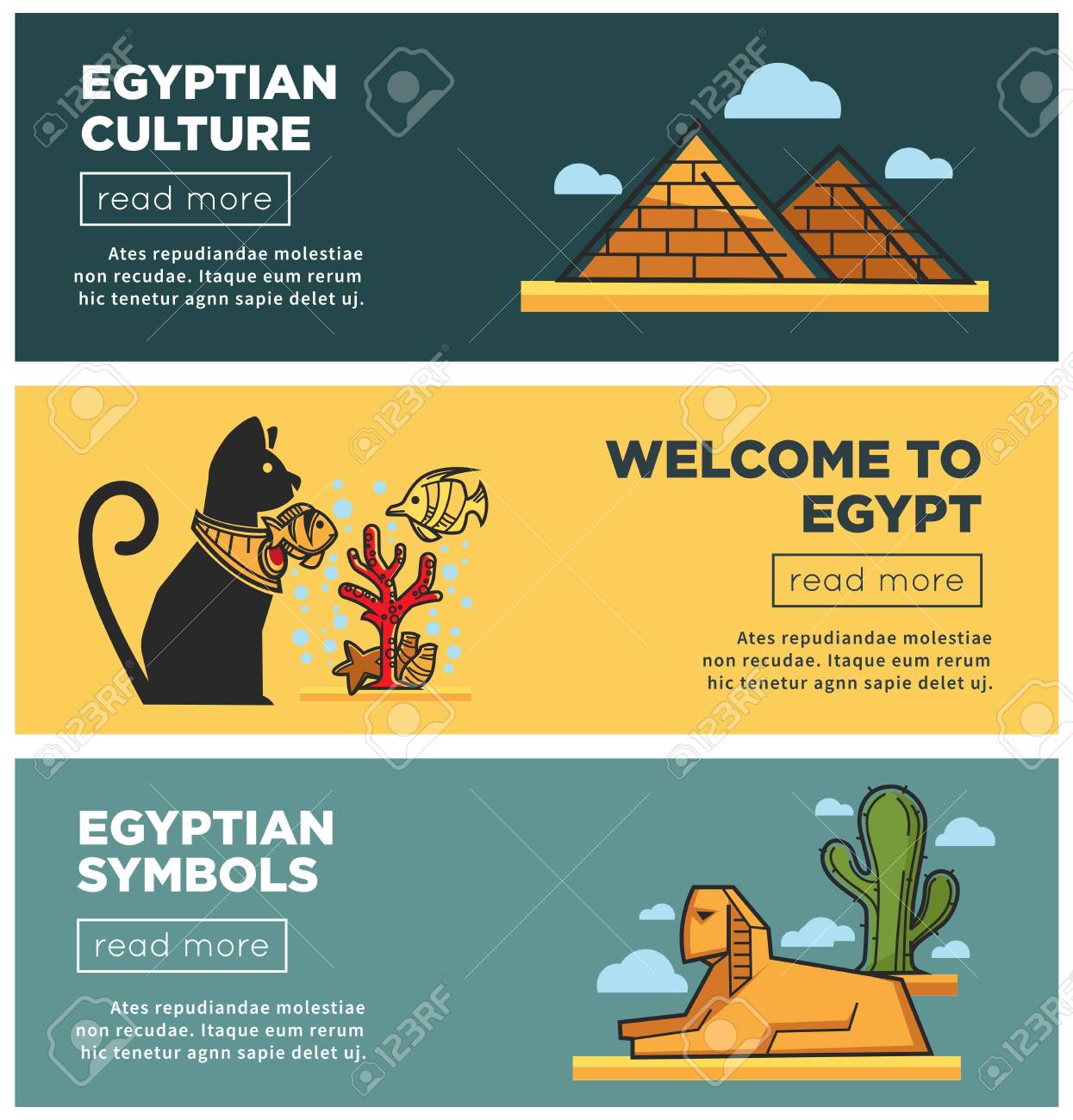 welcome to egypt promotional internet posters templates set royalty promotional templates