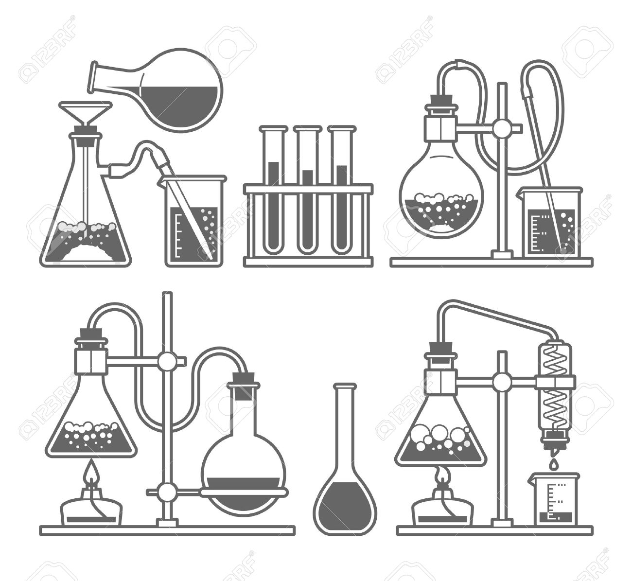 Ilustración de vector de diseño plano de matraz químico erlenmeyer de  personaje lindo y kawaii. experimento científico, elementos de laboratorio  de investigación de estilo plano, química, biología, física, farmacéutica,  medicina 6797338 Vector, image size:1300x1195
