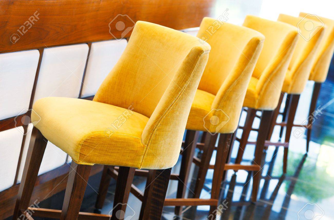 Yellow bar chairs sale