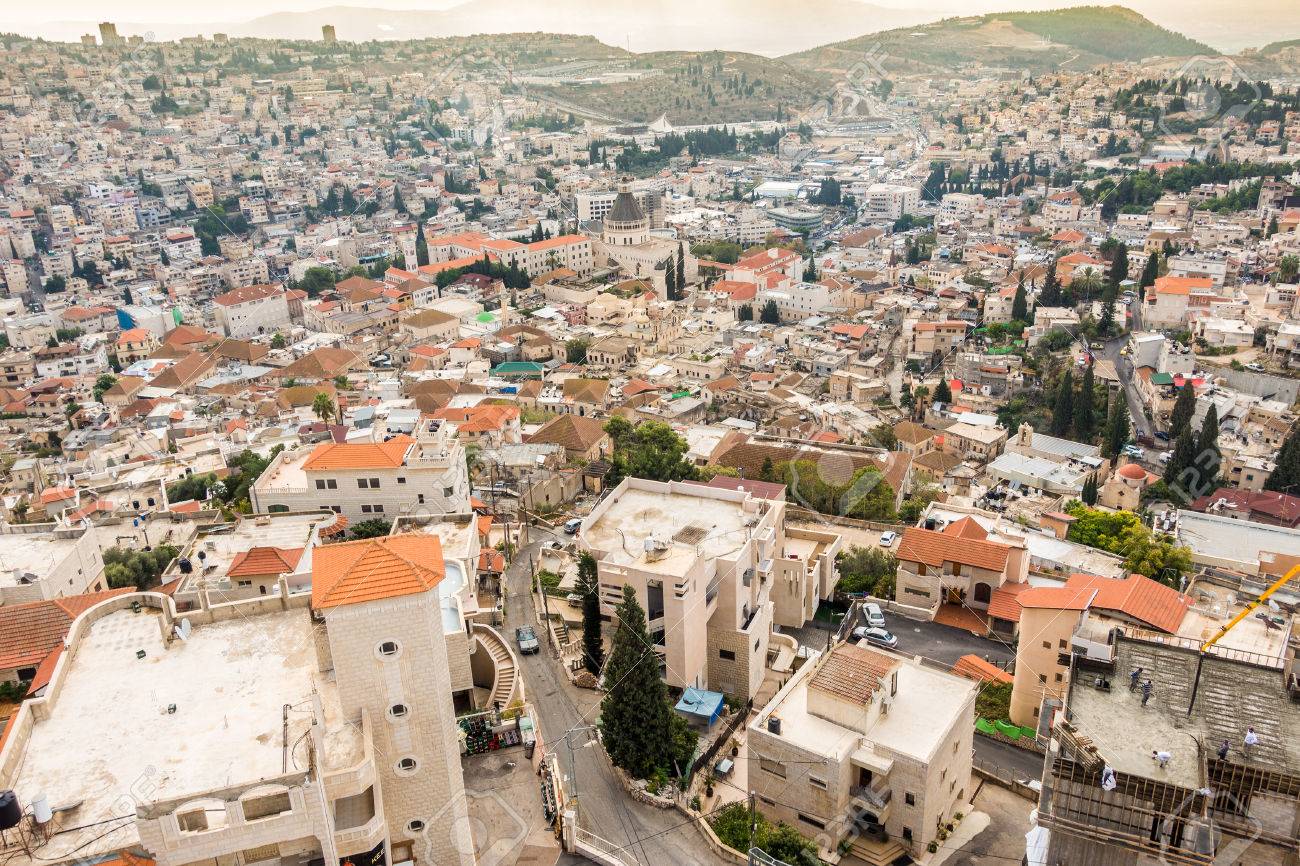 ナザレ ガリラヤ イスラエルの受胎告知聖堂の全景 の写真素材 画像素材 Image