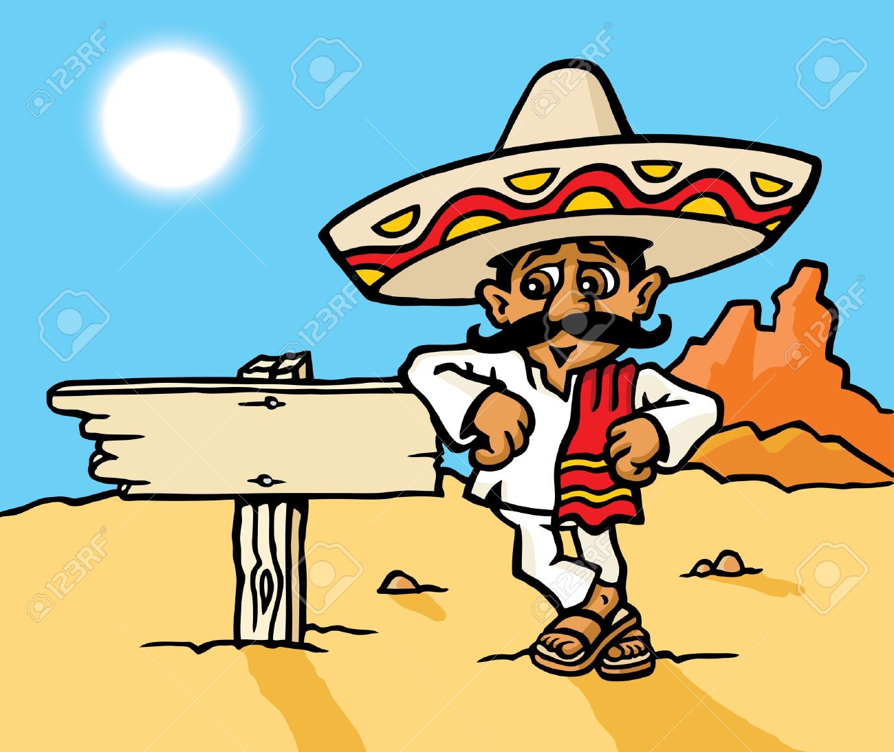 mexican guy in sombrero cartoon