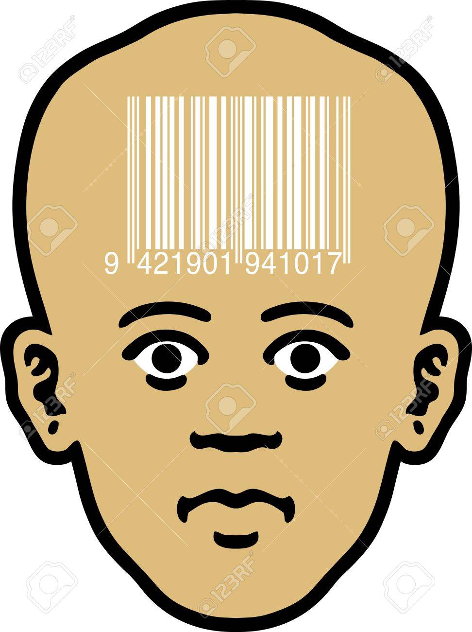 バーコード ヘッドのイラスト素材 ベクタ Image
