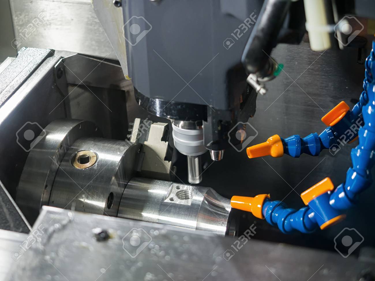 Operator Machining Precision Part By Cnc Machining Center 5 Axis Cnc Control Cnc Programimg Operator Machining Precision Part By Cnc Machining Center 5 Axis Cnc Control Cnc Programimg