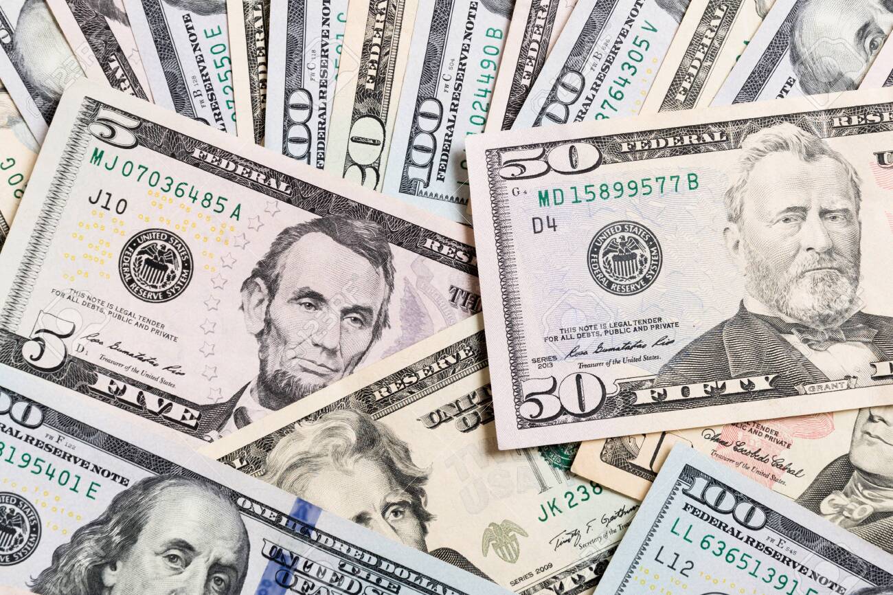 50 Dollar Bill On Various Us Dollar Billss Top View Of Business Concept On Background With Copy Space Stock Photo Picture And Royalty Free Image Image