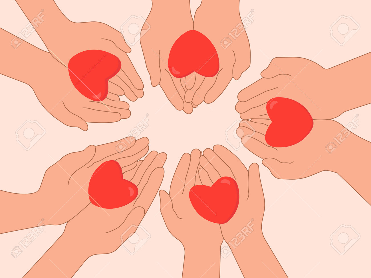 Hands giving with compassion and hope