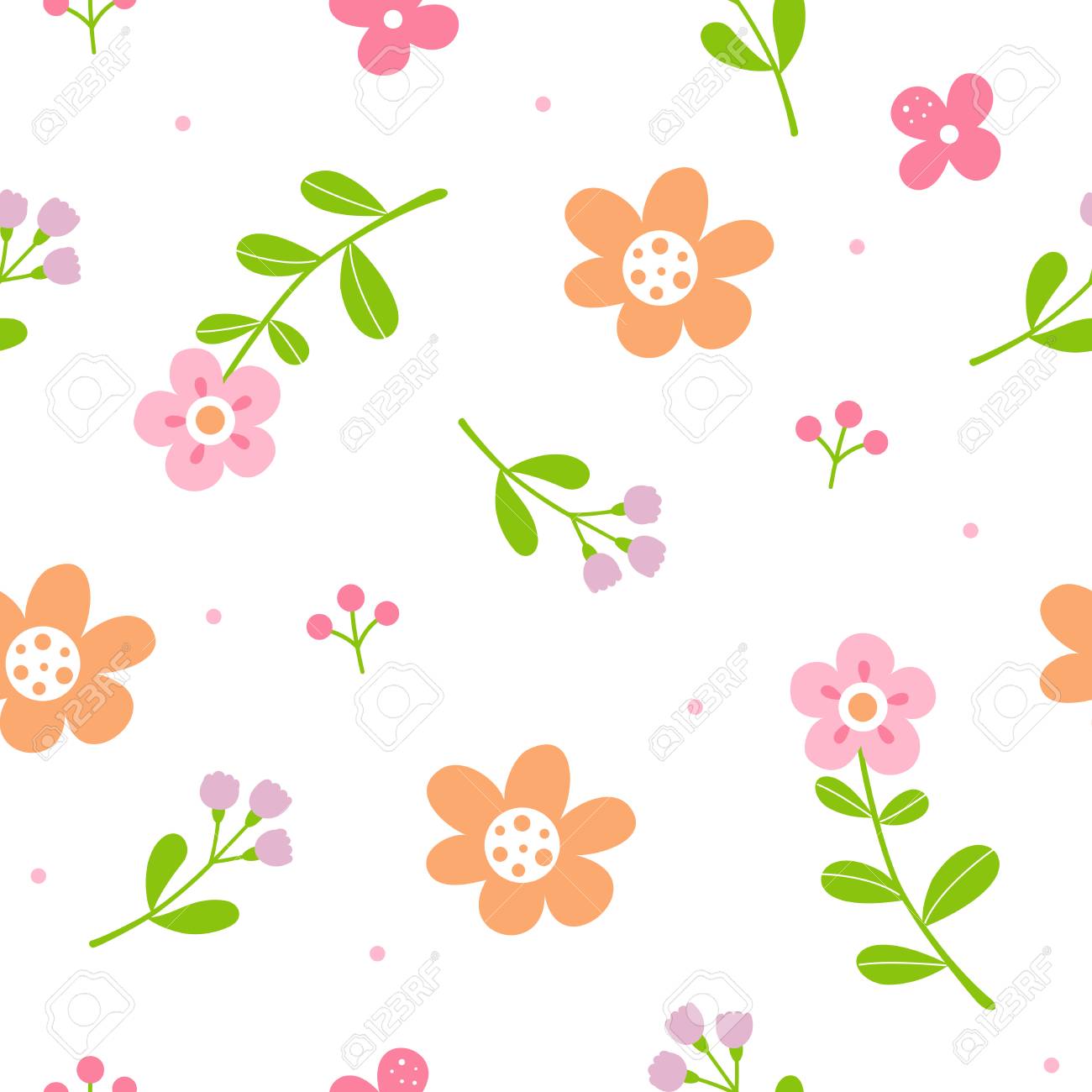 cute flowers pattern with