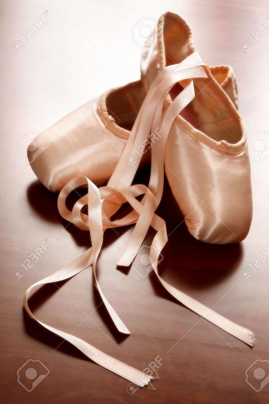 pink satin ballet shoes