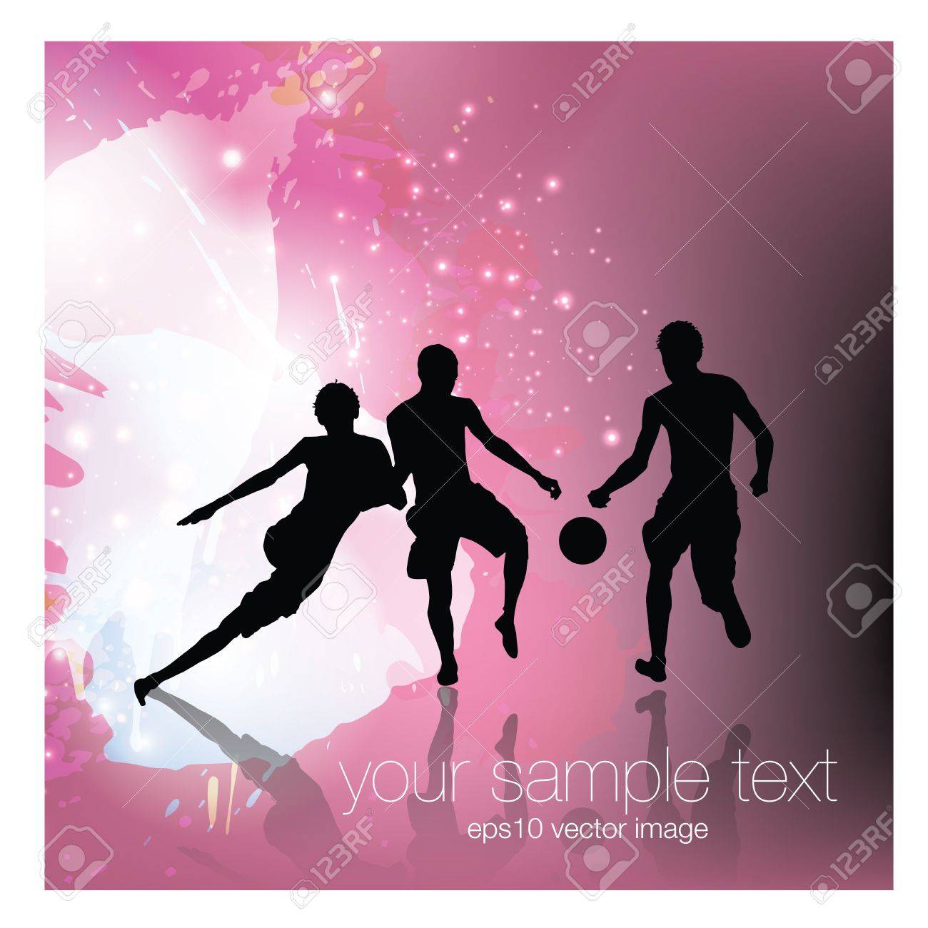 Jungs Spielen Fussball Auf Abstrakten Hintergrund Lizenzfrei Nutzbare Vektorgrafiken Clip Arts Illustrationen Image