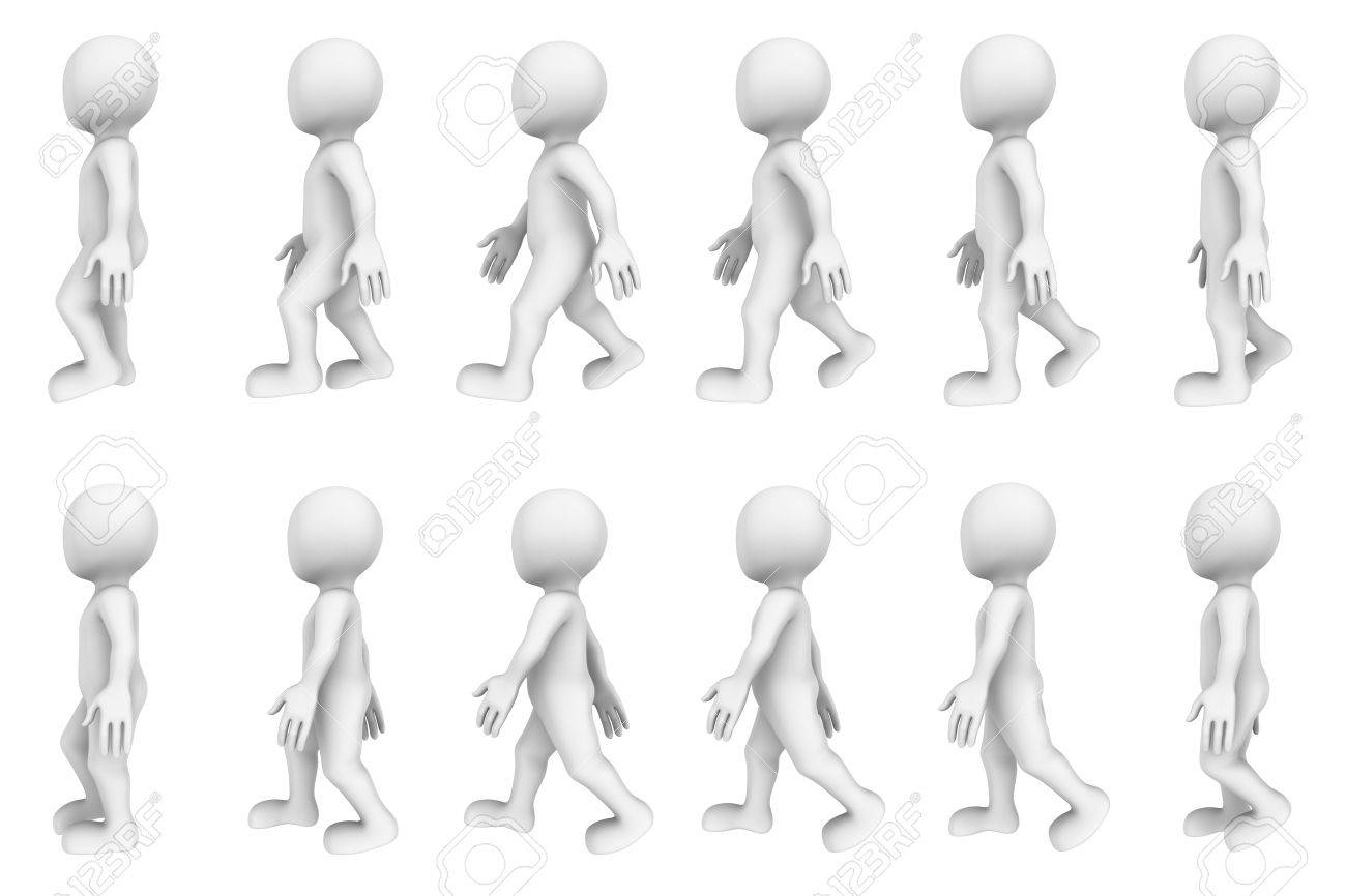 3 D 歩行サイクル 3 D キャラクター アニメーション の写真素材 画像素材 Image