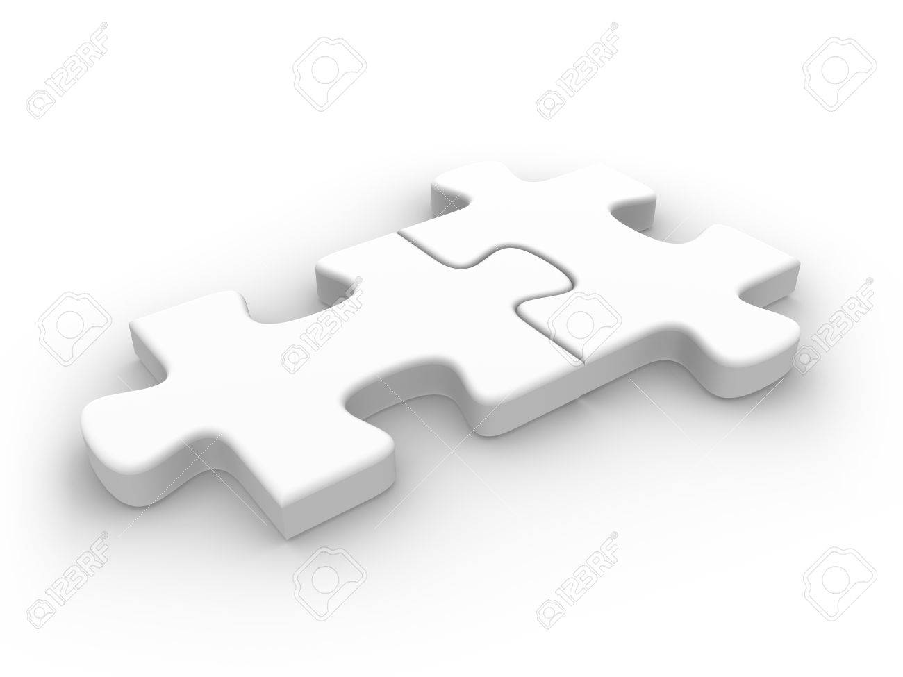2 Verbundene Puzzleteile 3d Ubertrug Abbildung Lizenzfreie Fotos Bilder Und Stock Fotografie Image