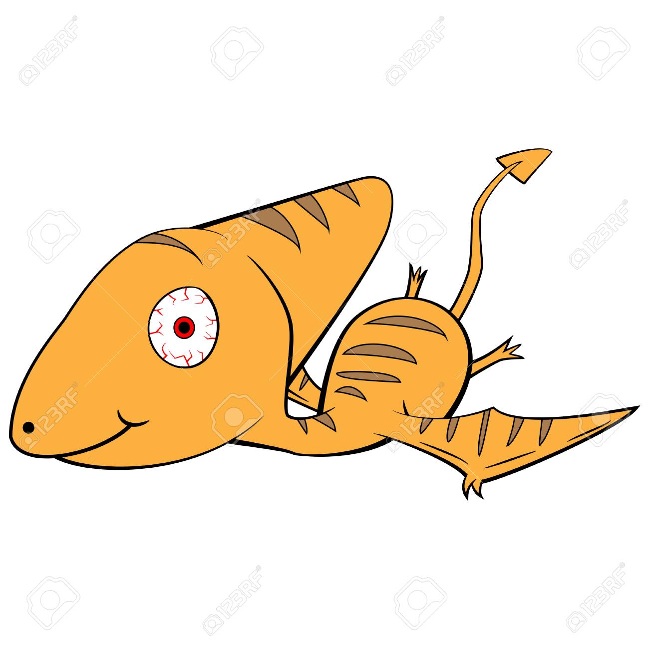 赤ちゃんの恐竜のテロダクティルのかわいい漫画のイラスト ベクトル Eps8 のイラスト素材 ベクタ Image