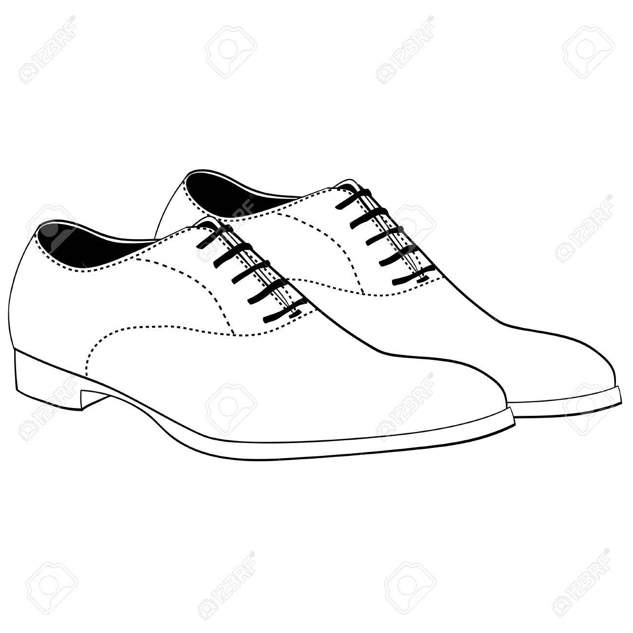 man shoes vector