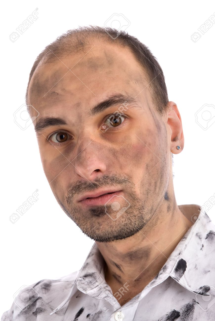 http://previews.123rf.com/images/spaxia/spaxia0911/spaxia091100374/5939819-Portrait-of-Man-with-dirty-face-isolated-on-white-Stock-Photo-person.jpg