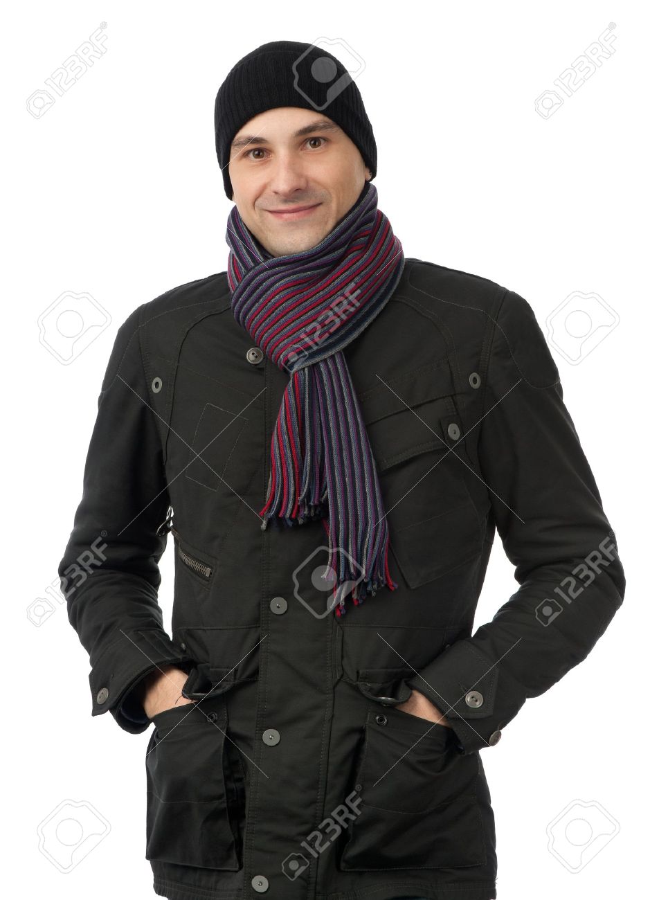 Man in winter clothes Clearance