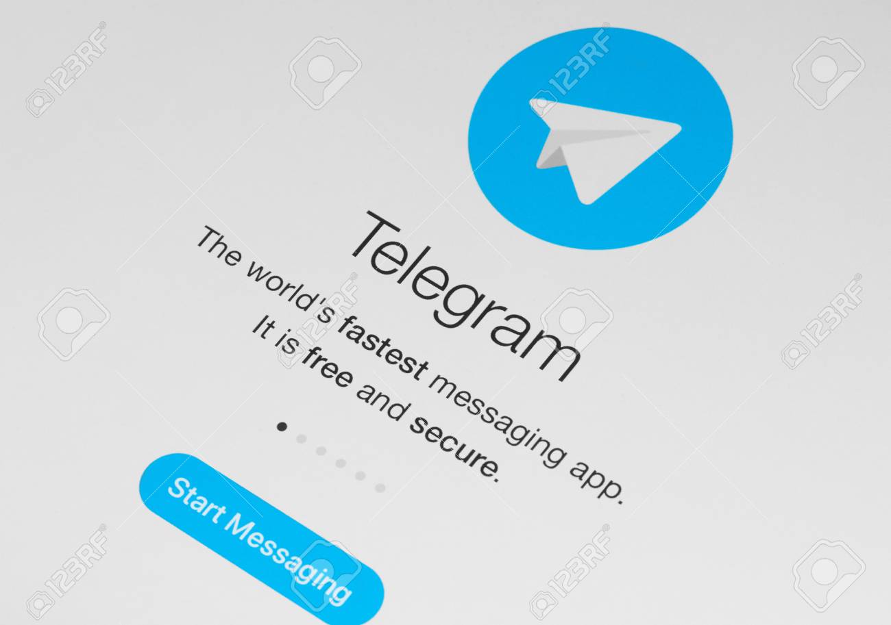 Moscow Russia May 21 2018 Telegram Application Logo On