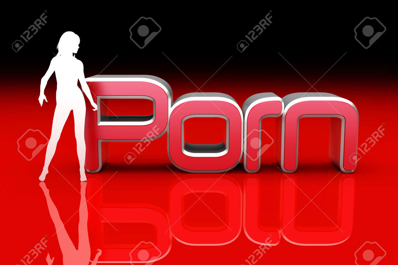 A Womans Silhouette Z Porno Słowa. 3D Świadczonych Ilustracji. Zdjęcia  royalty free, obrazki, obrazy oraz fotografia seryjna. Image 9148209