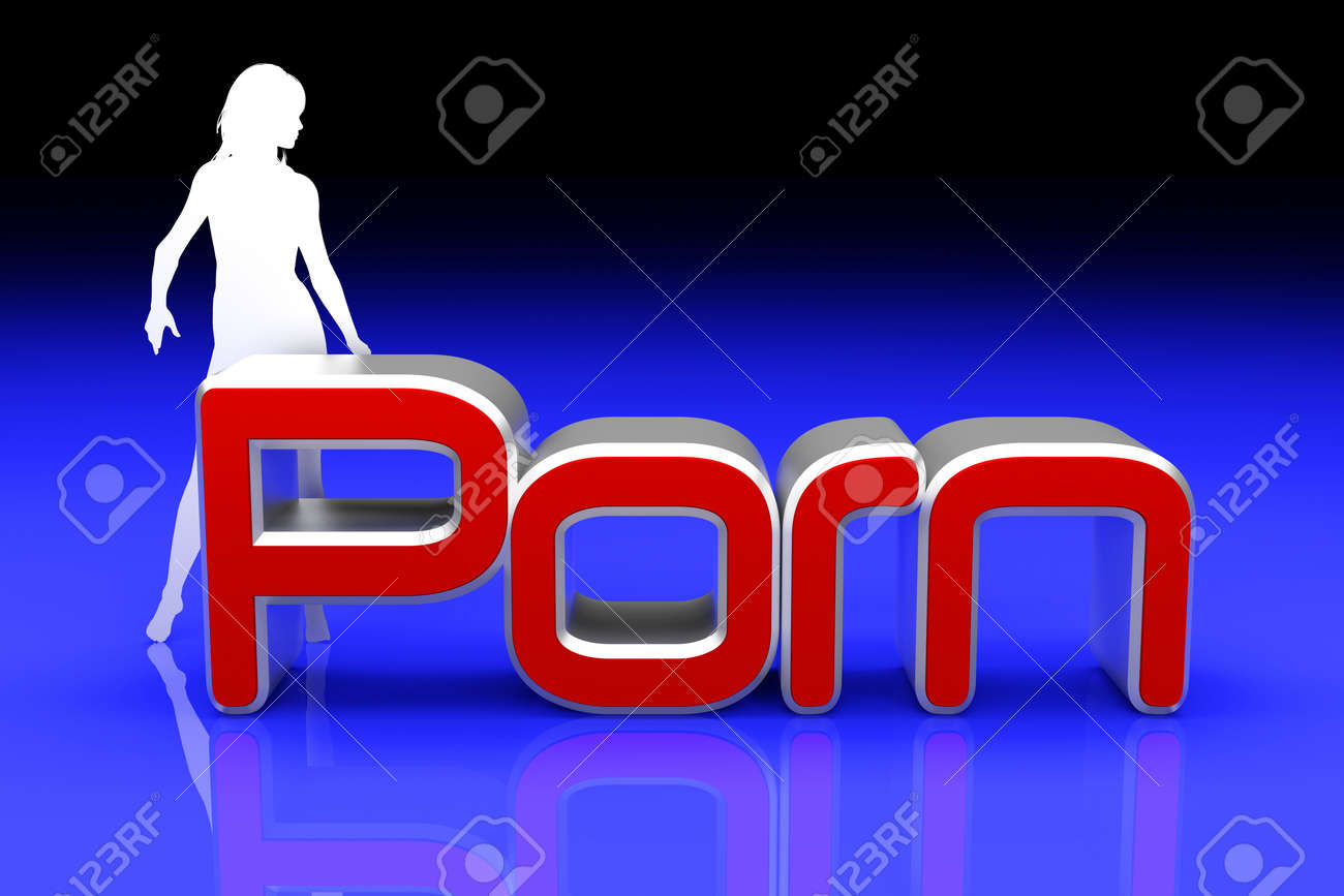 A Womans Silhouette Z Porno Słowa. 3D Świadczonych Ilustracji. Zdjęcia  royalty free, obrazki, obrazy oraz fotografia seryjna. Image 10126979