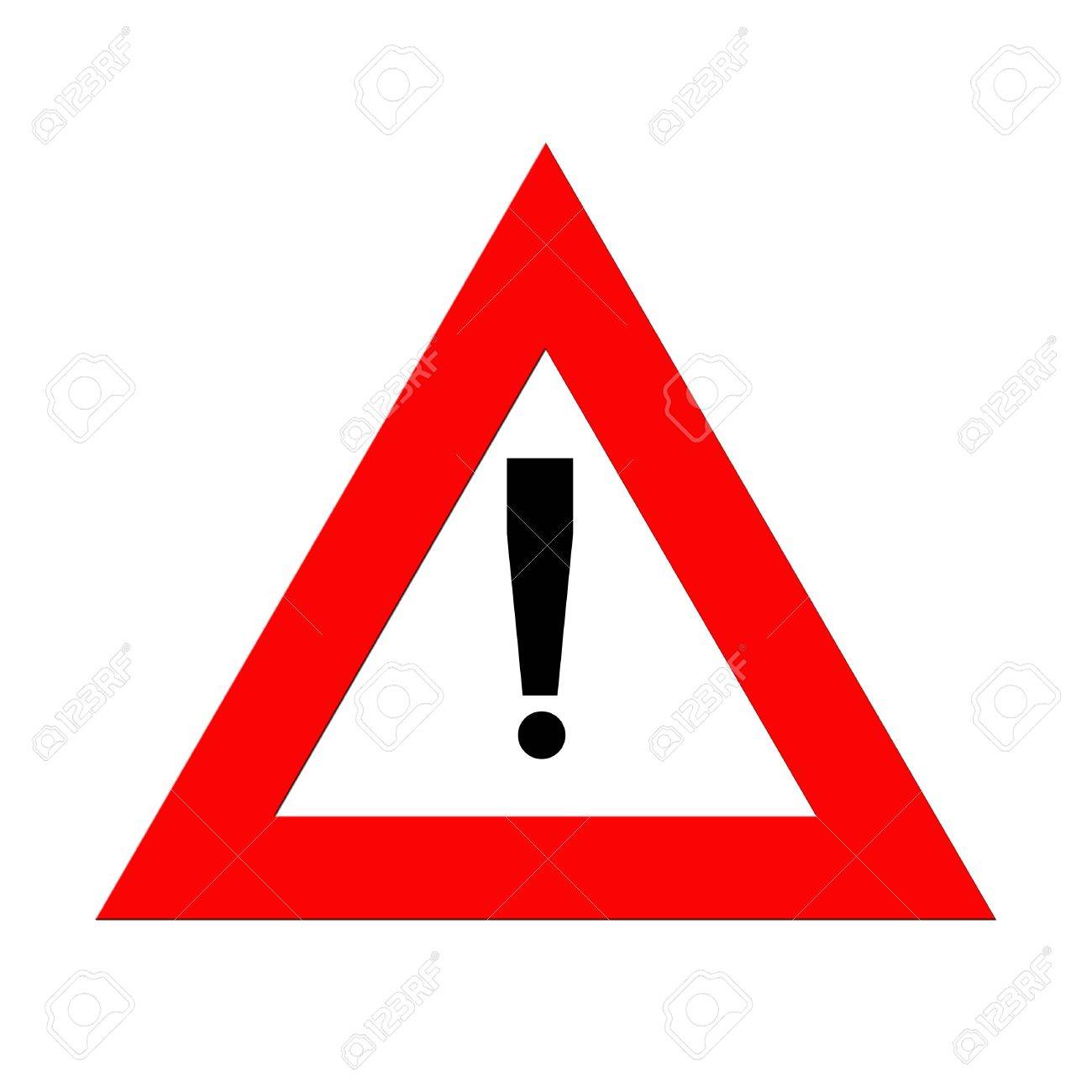 Point D Exclamation Dans Le Panneau D Avertissement Isolee Sur Fond Blanc Banque D Images Et Photos Libres De Droits Image