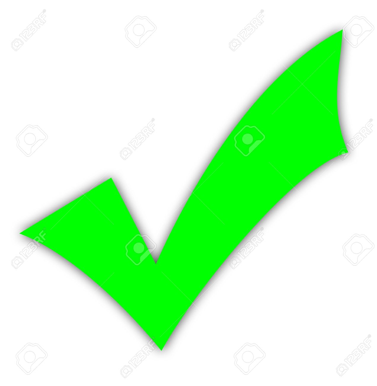 Green Tick Or Check Mark Isolated On White Background Stock Photo Picture And Royalty Free Image Image