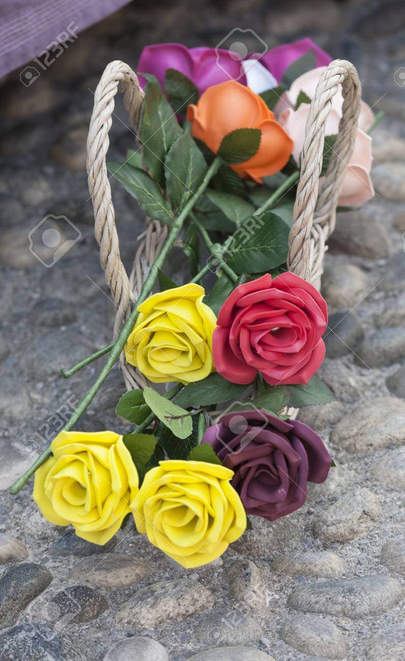 手作りのバラの花束 の写真素材 画像素材 Image