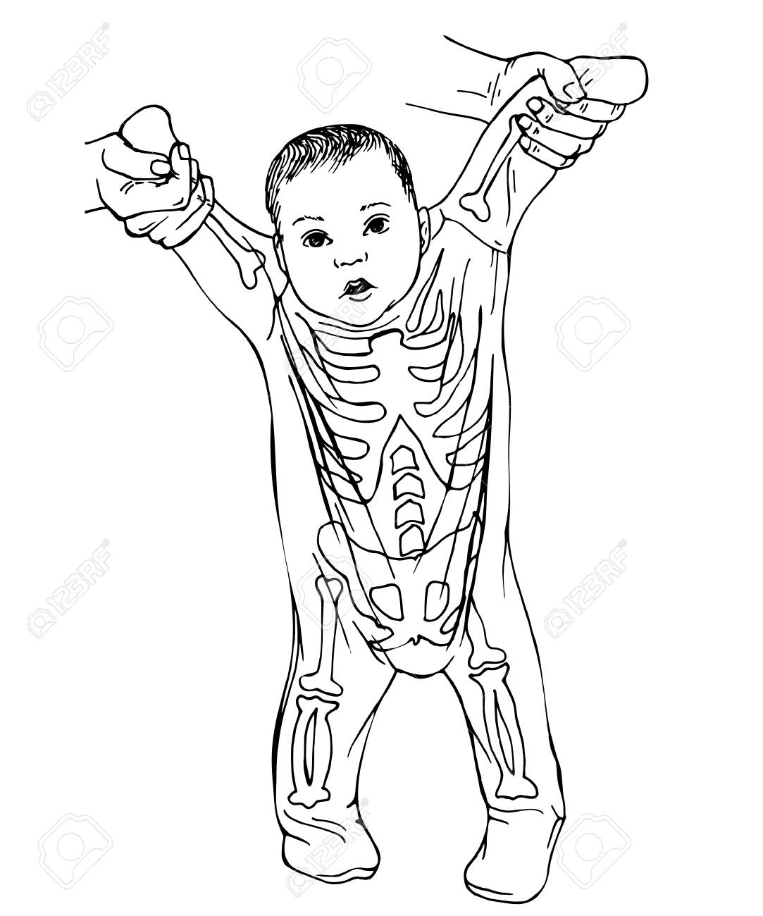 Disfraz De Esqueleto De Halloween Para Recién Nacido Para Disfraz De Esqueleto De Halloween Para Recién Nacido Para