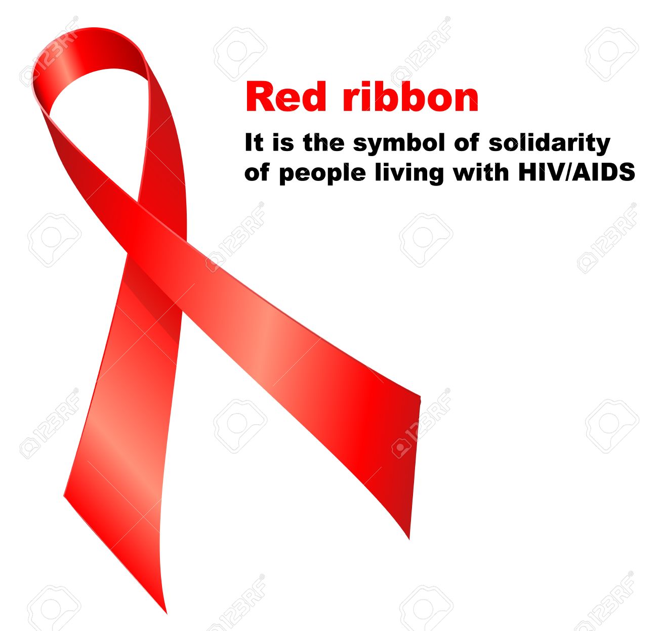 Red Ribbon Es Ist Das Symbol Der Solidaritat Der Menschen Mit Hiv Aids Lizenzfrei Nutzbare Vektorgrafiken Clip Arts Illustrationen Image 13207579