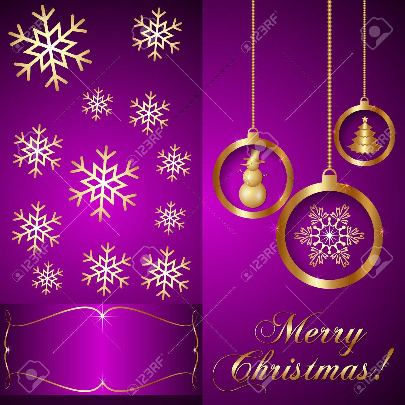 purple christmas card