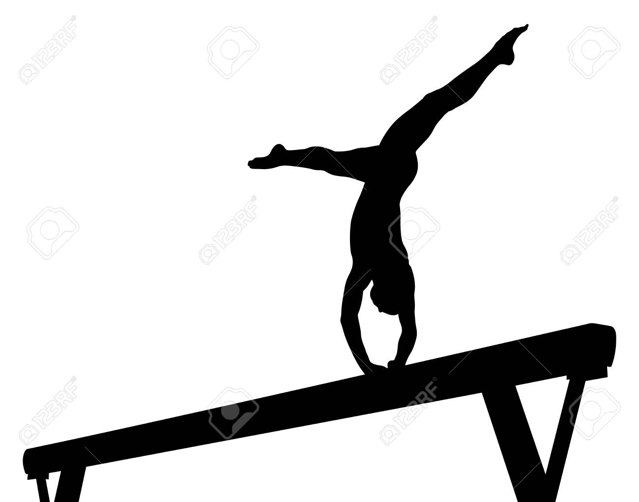 balance beam girl gymnast