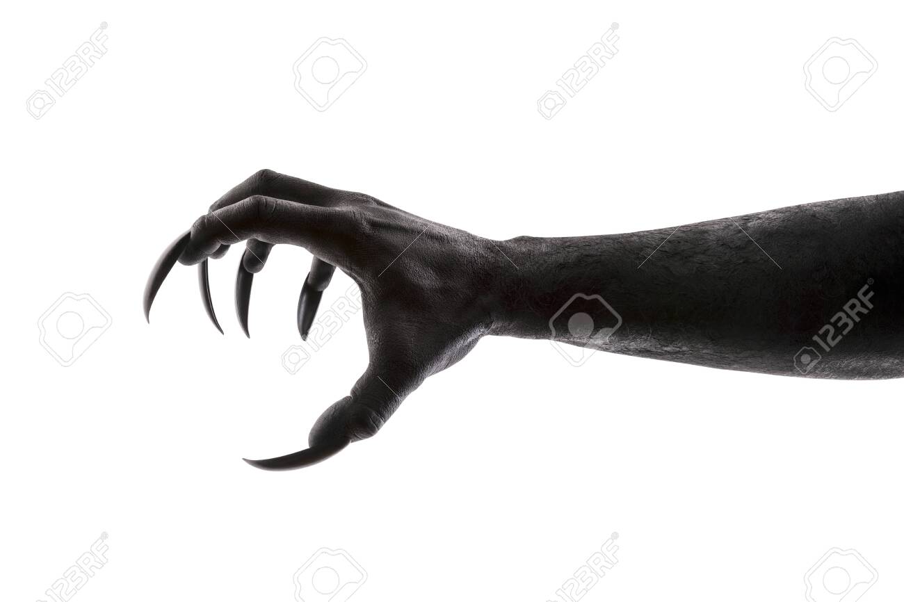 Creepy monster claw isolated on white background - 123622754 Creepy monster claw isolated on white background - 123622754