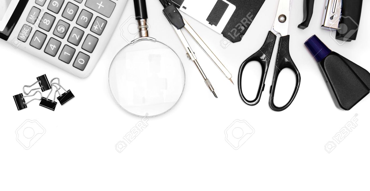 office tools on a white background office tools