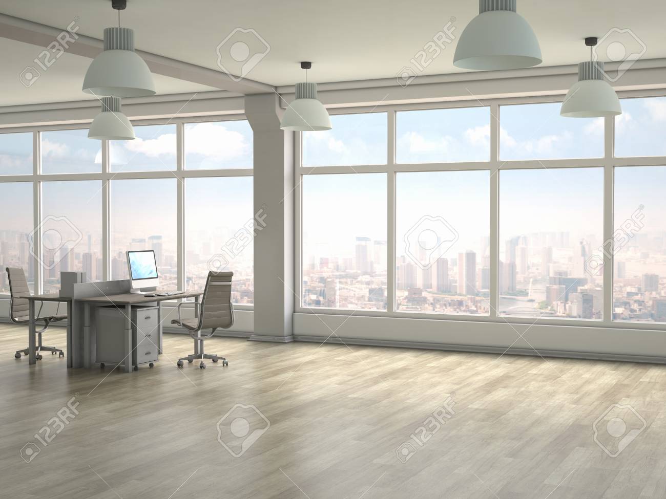 Modern office interior. 3D render - 94318321 Modern office interior. 3D render - 94318321