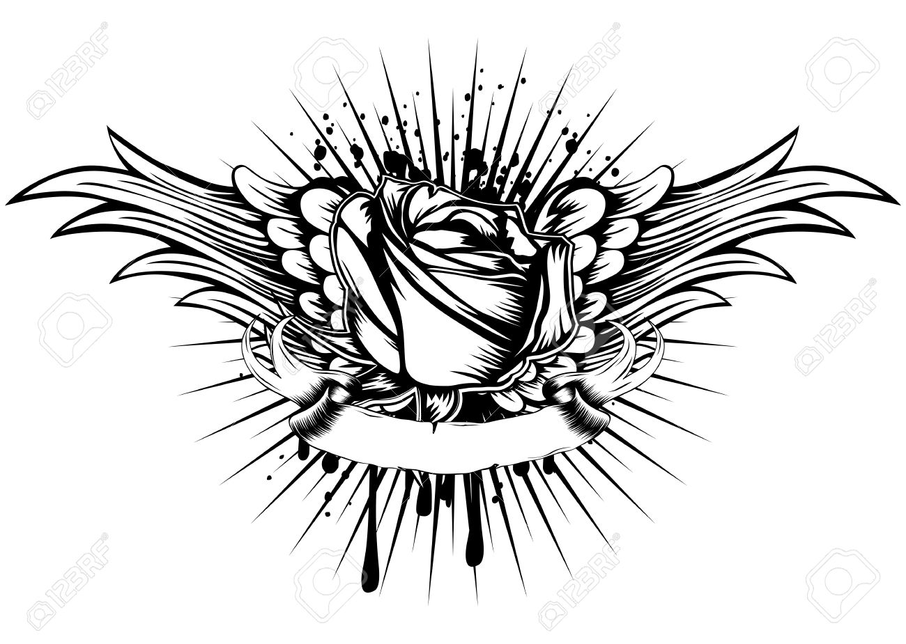 ArtStation  Tattoo design Angel wings