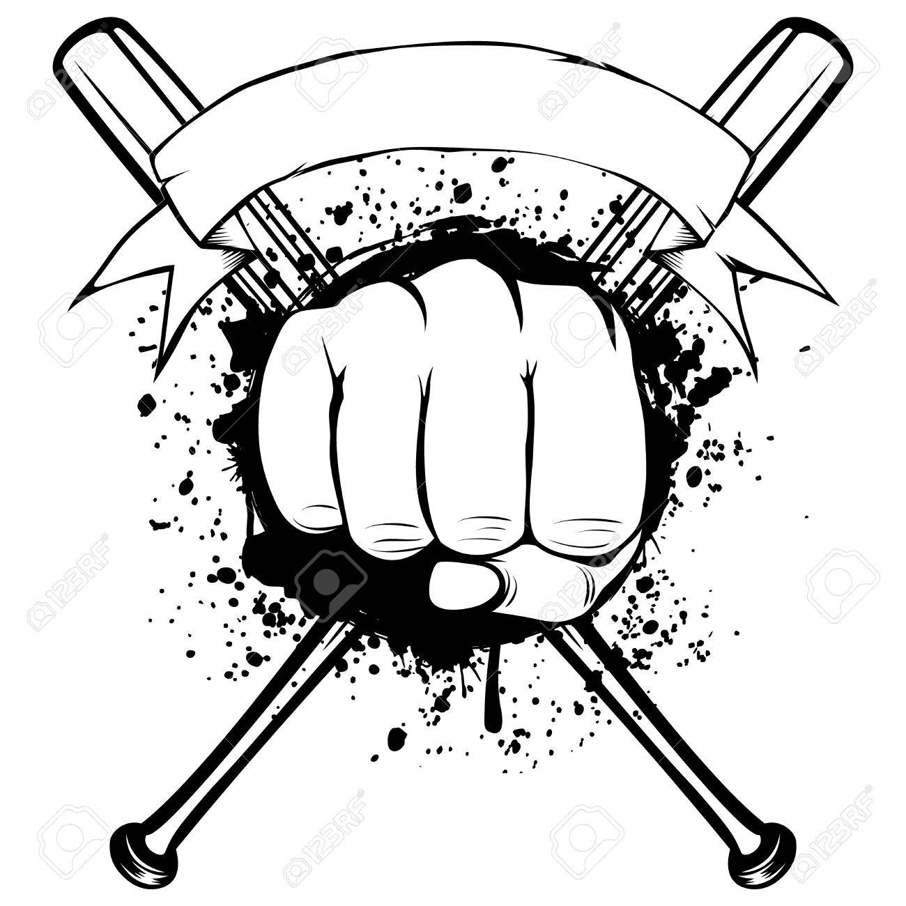 Vektor Illustration Gekreuzt Fledermause Und Banner Auf Grunge Hintergrund Fur Tattoo Oder T Shirt Design Lizenzfrei Nutzbare Vektorgrafiken Clip Arts Illustrationen Image 78114017