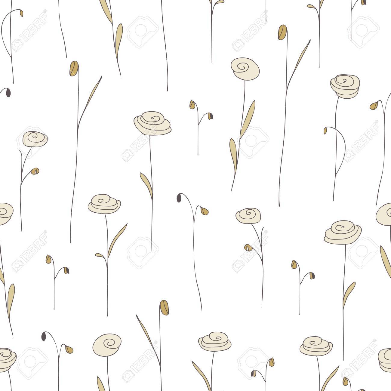 かわいいベージュ花のシームレスなパターン 様式化された落書きのバラと白い背景 ファッションのためのエレガントなテンプレートを印刷します ベクトルの図 夏や春のデザインのビンテージ花柄背景です のイラスト素材 ベクタ Image かわいいベージュ花のシームレスなパターン 様式化された落書きのバラと白い背景 ファッションのためのエレガントなテンプレートを印刷します ベクトルの図 夏や春のデザインのビンテージ花柄背景です のイラスト素材 ベクタ Image