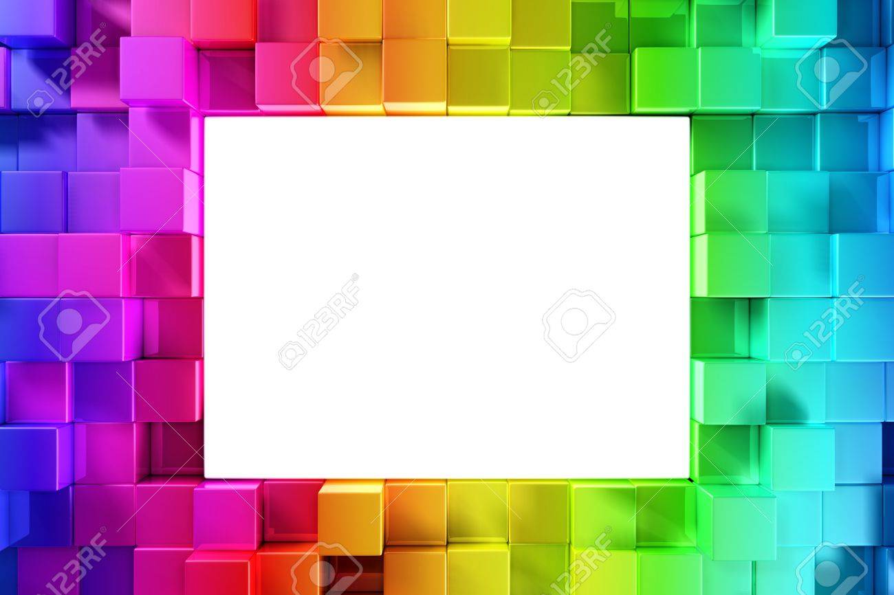 rainbow of colorful blocks