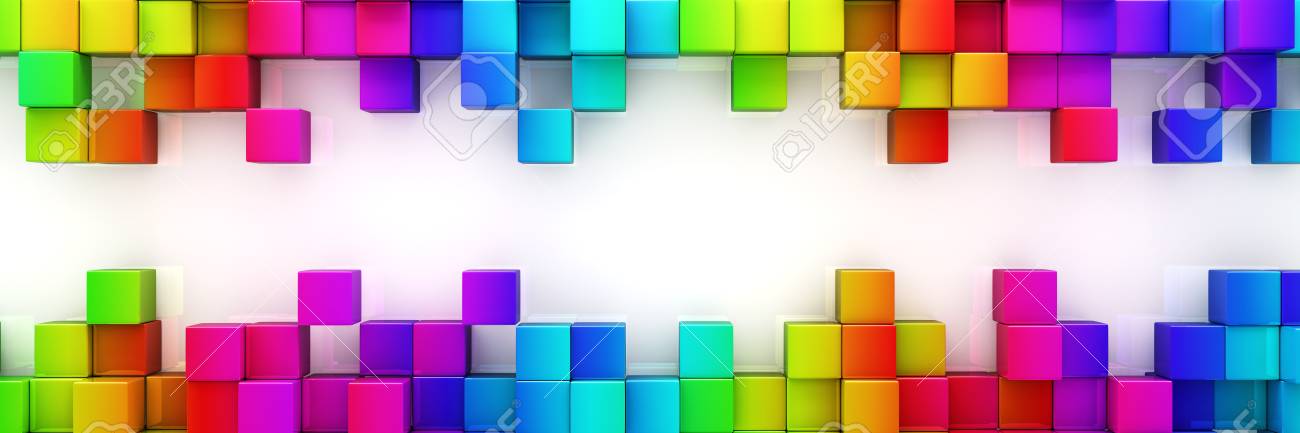 rainbow of colorful blocks