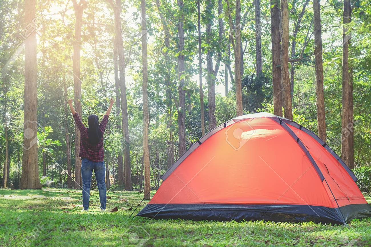 Camping Teen Daughter