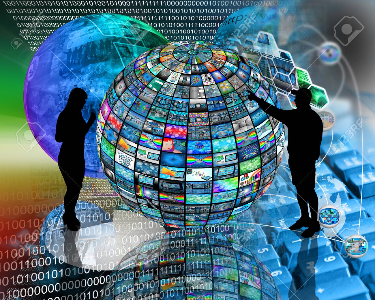 Resumen De La Composición Que Muestra La Propagación Mundial De Internet En  Todo El Mundo. Fotos, Retratos, Imágenes Y Fotografía De Archivo Libres De  Derecho. Image 27684002.