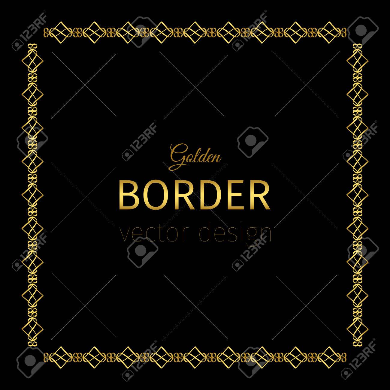 golden vector border in