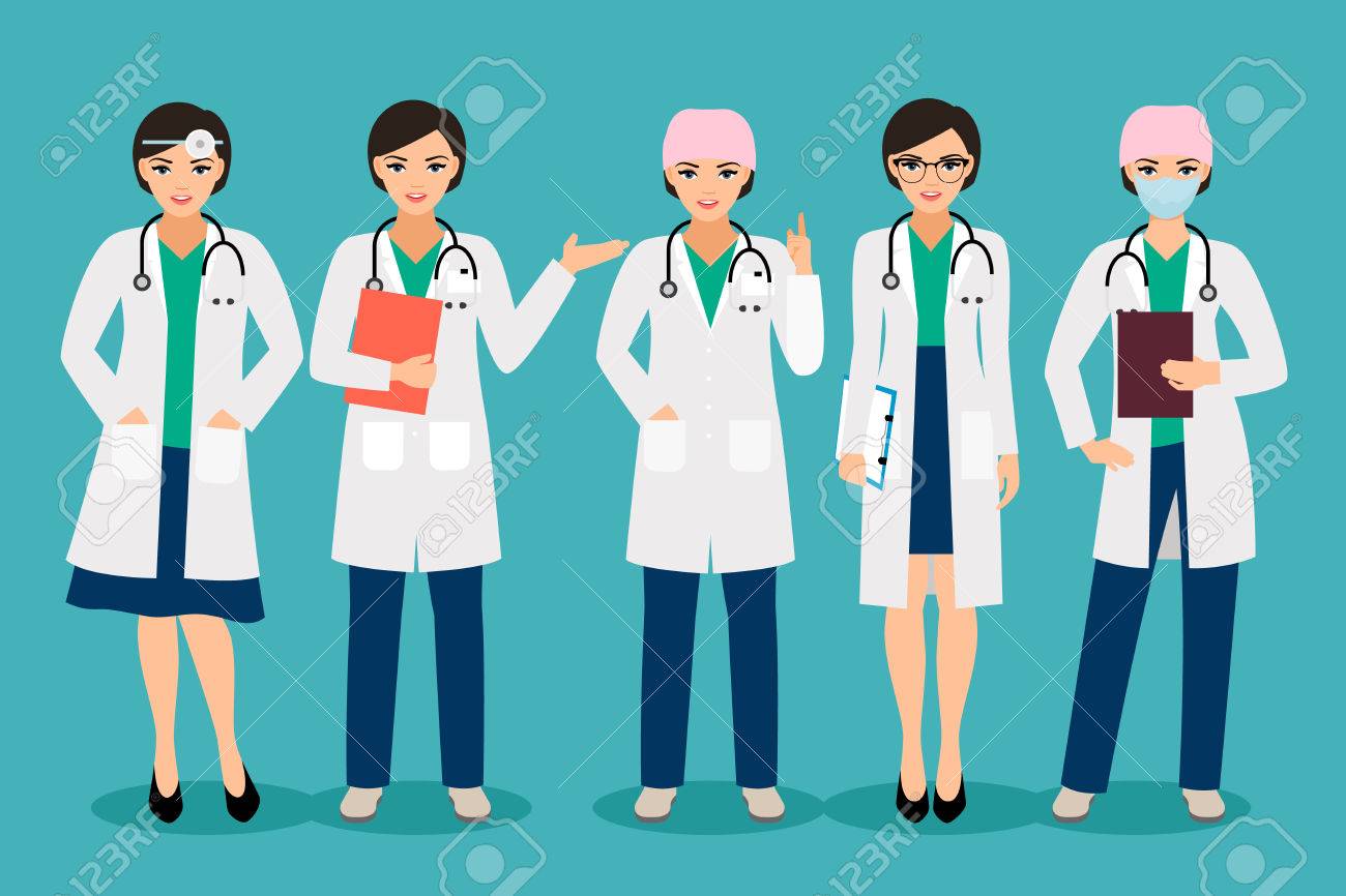 ベクトル女性医師や女性薬剤師ポーズ背景に分離した笑みを浮かべて のイラスト素材 ベクタ Image ベクトル女性医師や女性薬剤師ポーズ背景に分離した笑みを浮かべて のイラスト素材 ベクタ Image