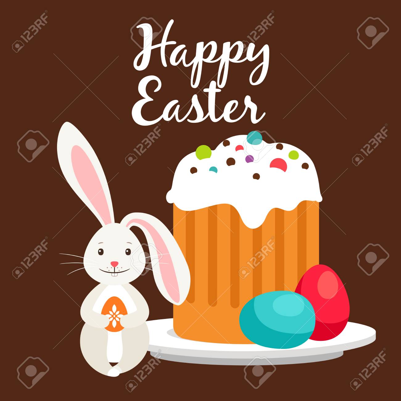 happy easter greeting card