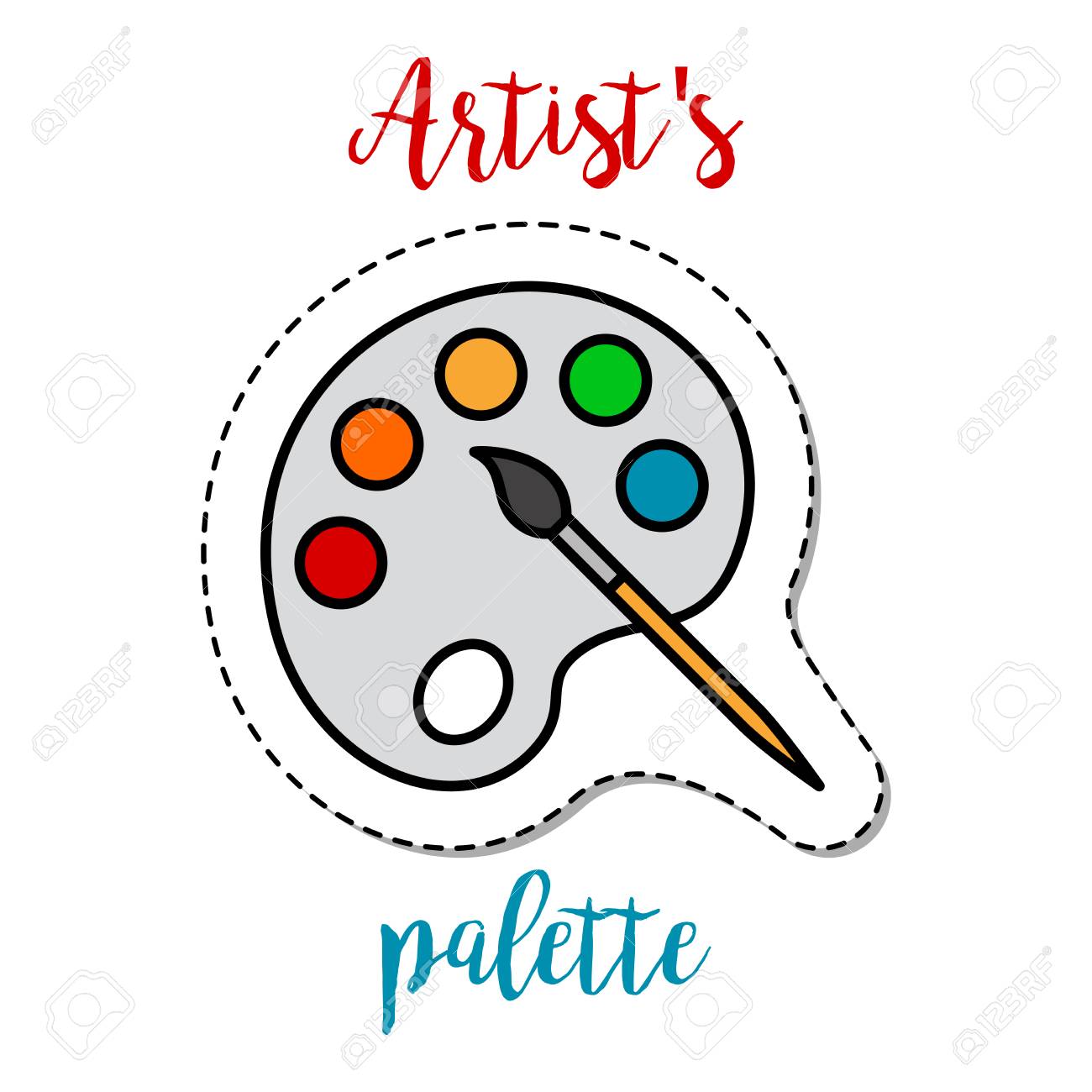 Lement De Mode Avec Citation Palette D Artistes Illustration